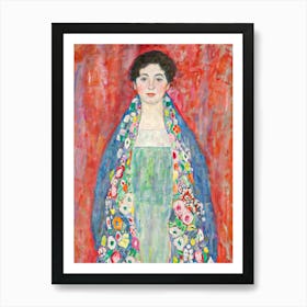 New Found Klimt "Portrait of Fräulein Lieser" 1917 Gustav Klimt Oil on Canvas | HD Remastered Immaculate Art Print