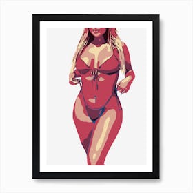 Abstract Geometric Sexy Woman (11) Art Print