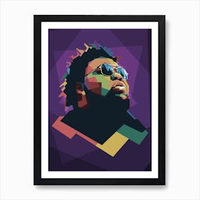 Rod Wave Pop Art WPAP Art Print