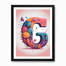 Colorful Letter G Illustration 22 Art Print