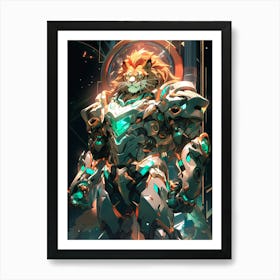 Futuristic Lion Art Print