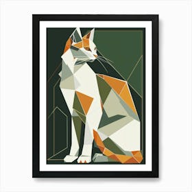 Geometric Cat Art Print