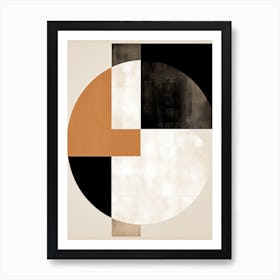 Circles Ballet: Beige Bauhaus Etude Art Print