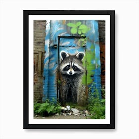 Raccoon Urban Explorer 3 Art Print