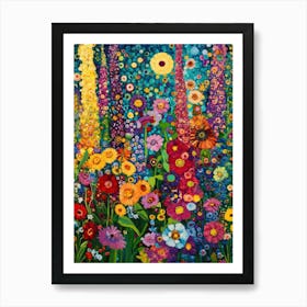 Garden Of Colorful Flowers 9 Art Print