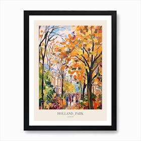 Autumn City Park Painting Holland Park London 1 Poster Art Print