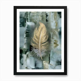 Gold Feather Art Print