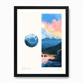 Mount Fuji Japan 5 Cut Out Travel Poster Art Print