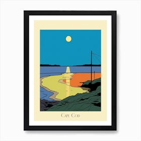 Poster Of Minimal Design Style Of Cape Cod Massachusetts, Usa 1 Art Print