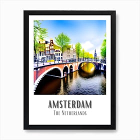 Amsterdam Colorful Cityscape 1 Art Print