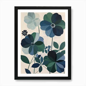 Blue Flowers 70 Art Print