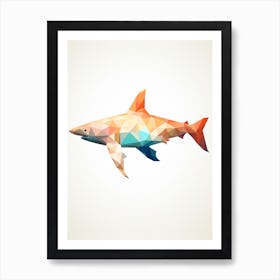 Minimalist Shark Shape 13 Art Print