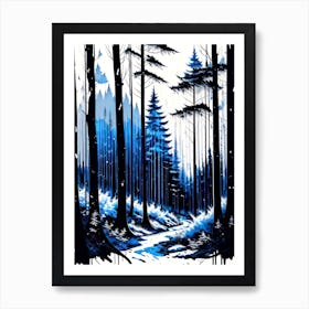 Blue Forest 3 Art Print