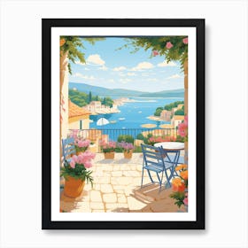 Hvar Croatia 4 Illustration Art Print