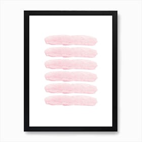 Blush Pink Stripes Art Print