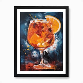 Painting  Of A Hand Holding An Aperol Spritz Art Print
