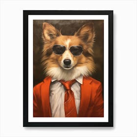 Gangster Dog Shetland Sheepdog 5 Copy Art Print