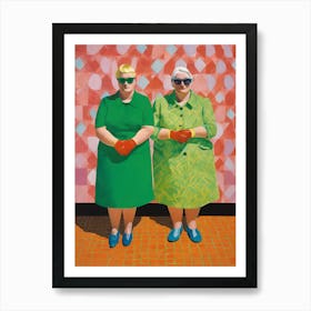 Big Ladies Ready For Vacation Art Print