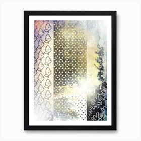 Boho Abstract Art Illustration In A Photomontage Style 34 Art Print