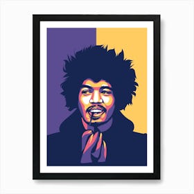 Jimi Hendrix Pop Art Art Print