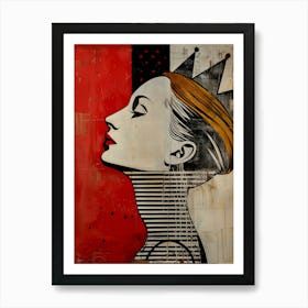 Abstract Queen Black And White 1 Art Print