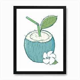Coconut Drink 1 Art Print