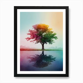 Rainbow Tree Art Print