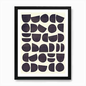 Mid Century Modern Abstract Pattern Blue Poster