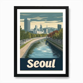 Aihrgdesign A Mid Century Modern Travel Poster For Seoul Show 2f4a8baa 9771 4d45 9cd4 Ac7147572eda 0 Art Print