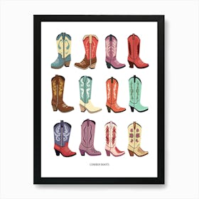 Cowboy Boots Art Print