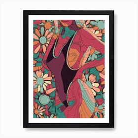 Abstract Geometric Sexy Woman 57 Art Print