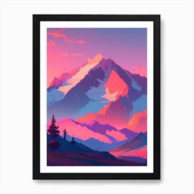 The Rocky Mountains Dreamy Sunset 3 Art Print