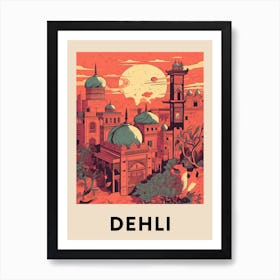 Dehli 3 Vintage Travel Poster Art Print