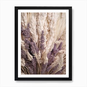 Boho Dried Flowers Lavender 6 Art Print