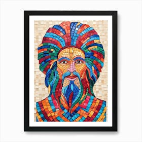 Mosaic Man Art Print