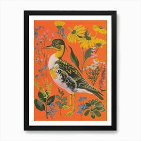 Spring Birds Grebe 2 Art Print