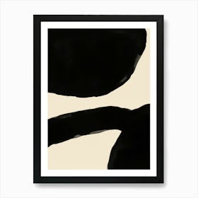 Abstract Black And White Painting Art Print