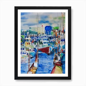 Port Of Dumaguete Philippines Abstract Block 2 harbour Art Print