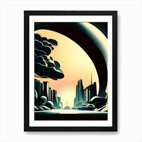 Energy Noir Comic Space Art Print