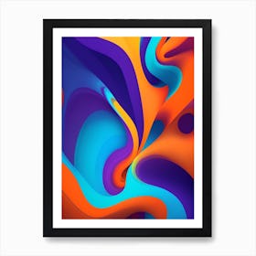 Abstract Colorful Waves Vertical Composition 13 Art Print