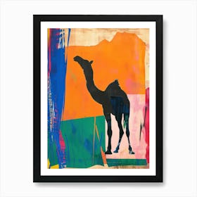 Camel 4 Cut Out Collage Art Print