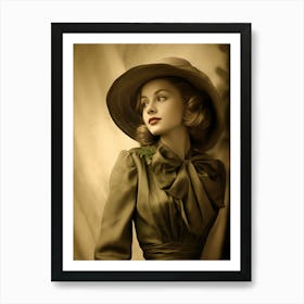 Vintage Woman Art Print