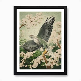 Ohara Koson Inspired Bird Painting Harrier 4 Art Print