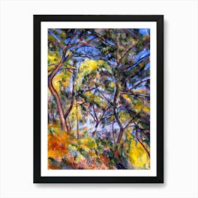 PAUL CEZANNE Forest 1894 in HD Remastered Immaculate Trees Vibrant Painting Art Print