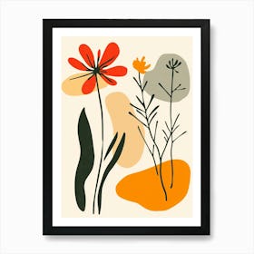 Flowers And Leaves 41 Art Print