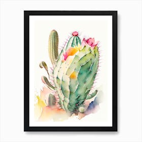 Devil S Tongue Cactus Storybook Watercolours Art Print