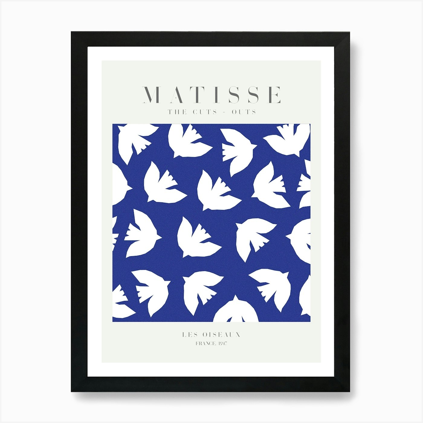 Birds On Blue Matisse Art Print Framed Wall Art Poster Canvas Print Picture - Picture 2 of 4