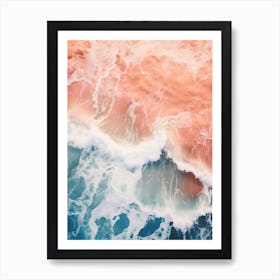 pink waves 2 Art Print