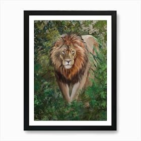 Lion And Nature Art Print