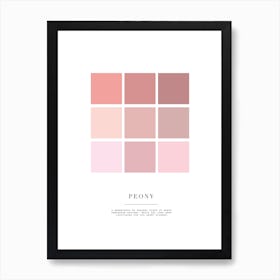 Peony Colour Palette Art Print